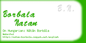 borbala natan business card